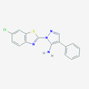 1-(6-chloro-1,3-benzothiazol-2-yl)-4-phenyl-1H-pyrazol-5-amine
