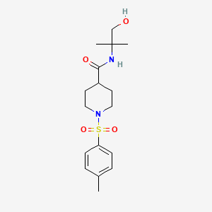 molecular formula C17H26N2O4S B4933978 N-(1-hydroxy-2-methylpropan-2-yl)-1-(4-methylphenyl)sulfonylpiperidine-4-carboxamide 