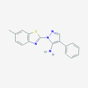 1-(6-methyl-1,3-benzothiazol-2-yl)-4-phenyl-1H-pyrazol-5-amine