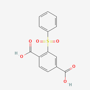 molecular formula C14H10O6S B4934049 2-(Benzenesulfonyl)terephthalic acid 