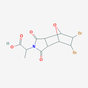 2-(5,6-Dibromo-1,3-dioxo-3a,4,5,6,7,7a-hexahydro-4,7-epoxyisoindol-2-yl)propanoic acid