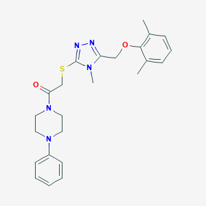 2-({5-[(2,6-dimethylphenoxy)methyl]-4-methyl-4H-1,2,4-triazol-3-yl}sulfanyl)-1-(4-phenylpiperazin-1-yl)ethanone