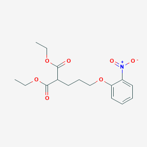 molecular formula C16H21NO7 B4934490 Diethyl 2-[3-(2-nitrophenoxy)propyl]propanedioate 