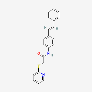 molecular formula C21H18N2OS B4934627 N-[4-[(E)-2-phenylethenyl]phenyl]-2-pyridin-2-ylsulfanylacetamide 