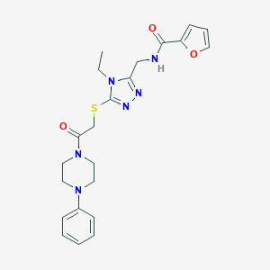 N-[(4-ethyl-5-{[2-oxo-2-(4-phenylpiperazin-1-yl)ethyl]sulfanyl}-4H-1,2,4-triazol-3-yl)methyl]furan-2-carboxamide