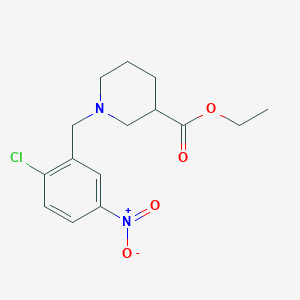 molecular formula C15H19ClN2O4 B4934730 Ethyl 1-[(2-chloro-5-nitrophenyl)methyl]piperidine-3-carboxylate 