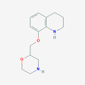 molecular formula C14H20N2O2 B049348 (Morpholinyl-2-methoxy)-8-tetrahydro-1,2,3,4-quinoline CAS No. 118976-31-1