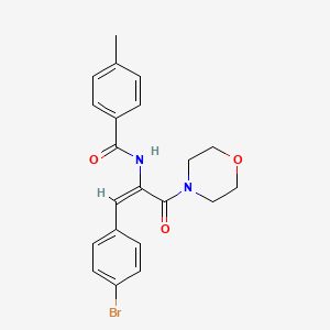 molecular formula C21H21BrN2O3 B4934874 N-[(E)-1-(4-bromophenyl)-3-morpholin-4-yl-3-oxoprop-1-en-2-yl]-4-methylbenzamide 