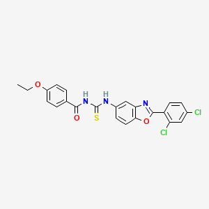 molecular formula C23H17Cl2N3O3S B4934895 N-{[2-(2,4-dichlorophenyl)-1,3-benzoxazol-5-yl]carbamothioyl}-4-ethoxybenzamide 