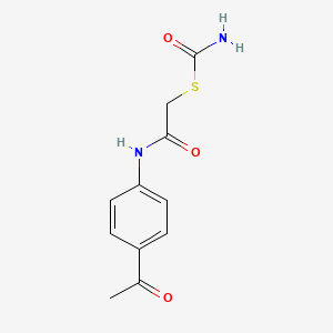 molecular formula C11H12N2O3S B4935021 N-(4-ACETYLPHENYL)-2-(CARBAMOYLSULFANYL)ACETAMIDE 