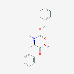 molecular formula C18H19NO4 B049351 (2R)-2-[methyl(phenylmethoxycarbonyl)amino]-3-phenylpropanoic acid CAS No. 114526-00-0