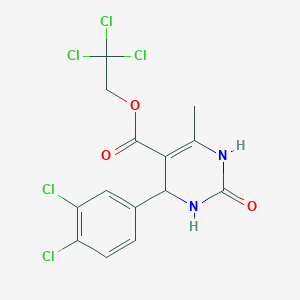molecular formula C14H11Cl5N2O3 B4935291 2,2,2-Trichloroethyl 4-(3,4-dichlorophenyl)-6-methyl-2-oxo-1,2,3,4-tetrahydropyrimidine-5-carboxylate 