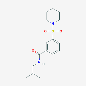 molecular formula C16H24N2O3S B4935316 N-(2-methylpropyl)-3-(piperidine-1-sulfonyl)benzamide 