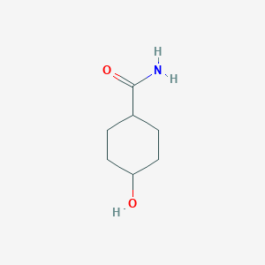molecular formula C7H13NO2 B049354 4-Hydroxycyclohexane-1-carboxamide CAS No. 116941-10-7