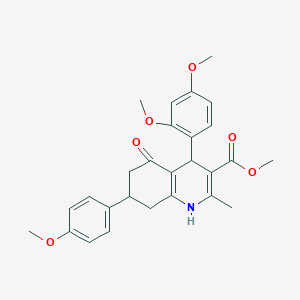 molecular formula C27H29NO6 B4935498 Methyl 4-(2,4-dimethoxyphenyl)-7-(4-methoxyphenyl)-2-methyl-5-oxo-1,4,5,6,7,8-hexahydroquinoline-3-carboxylate 