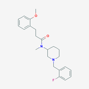 molecular formula C23H29FN2O2 B4935576 N-[1-(2-fluorobenzyl)-3-piperidinyl]-3-(2-methoxyphenyl)-N-methylpropanamide 