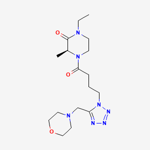 molecular formula C17H29N7O3 B4935577 (3S*)-1-ethyl-3-methyl-4-{4-[5-(4-morpholinylmethyl)-1H-tetrazol-1-yl]butanoyl}-2-piperazinone 