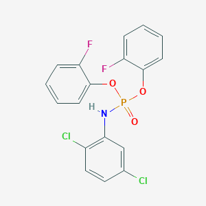 molecular formula C18H12Cl2F2NO3P B4935897 N-bis(2-fluorophenoxy)phosphoryl-2,5-dichloroaniline 