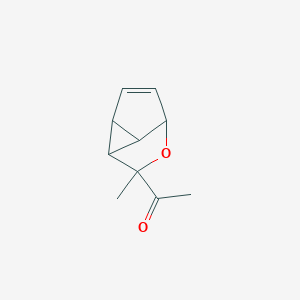 molecular formula C10H12O2 B049359 4-Oxatricyclo[3.3.0.0(2,8)]oct-6-ene, 3-acetyl-3-methyl- CAS No. 120229-55-2