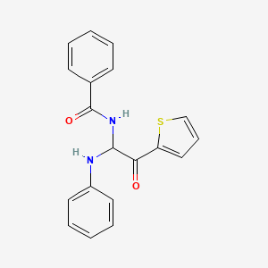 molecular formula C19H16N2O2S B4936304 N-[2-oxo-1-(phenylamino)-2-(thiophen-2-yl)ethyl]benzamide 