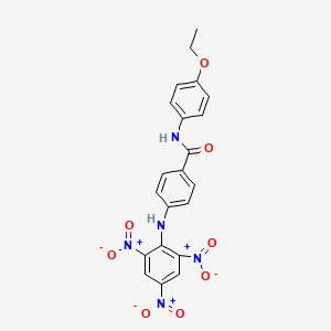 molecular formula C21H17N5O8 B4936416 N-(4-ethoxyphenyl)-4-(2,4,6-trinitroanilino)benzamide 