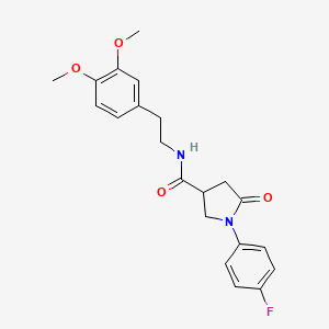 molecular formula C21H23FN2O4 B4936502 N-[2-(3,4-dimethoxyphenyl)ethyl]-1-(4-fluorophenyl)-5-oxopyrrolidine-3-carboxamide 