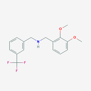 molecular formula C17H18F3NO2 B4936632 N-[(2,3-dimethoxyphenyl)methyl]-1-[3-(trifluoromethyl)phenyl]methanamine 