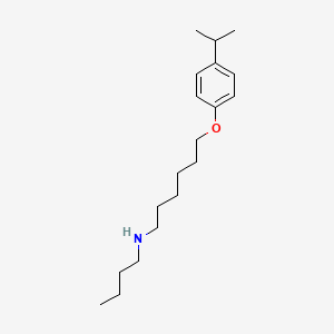 molecular formula C19H33NO B4936765 N-butyl-6-(4-propan-2-ylphenoxy)hexan-1-amine 