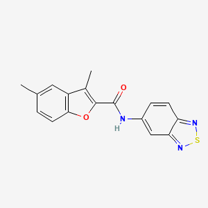 molecular formula C17H13N3O2S B4936850 N-(2,1,3-benzothiadiazol-5-yl)-3,5-dimethyl-1-benzofuran-2-carboxamide 
