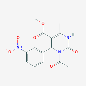 molecular formula C15H15N3O6 B4936909 Methyl 3-acetyl-6-methyl-4-(3-nitrophenyl)-2-oxo-1,2,3,4-tetrahydropyrimidine-5-carboxylate CAS No. 6241-09-4