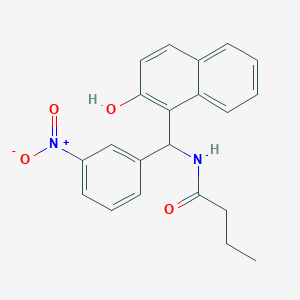 molecular formula C21H20N2O4 B4937085 N-[(2-hydroxynaphthalen-1-yl)-(3-nitrophenyl)methyl]butanamide CAS No. 5926-82-9