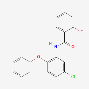 molecular formula C19H13ClFNO2 B4937158 N-(5-chloro-2-phenoxyphenyl)-2-fluorobenzamide 