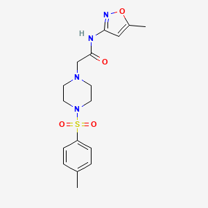 molecular formula C17H22N4O4S B4937216 N-(5-methyl-1,2-oxazol-3-yl)-2-[4-(4-methylphenyl)sulfonylpiperazin-1-yl]acetamide 
