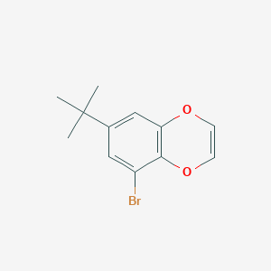molecular formula C12H13BrO2 B493722 5-Bromo-7-tert-butyl-1,4-benzodioxine 