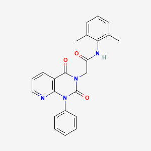 molecular formula C23H20N4O3 B4937516 N-(2,6-DIMETHYLPHENYL)-2-{2,4-DIOXO-1-PHENYL-1H,2H,3H,4H-PYRIDO[2,3-D]PYRIMIDIN-3-YL}ACETAMIDE 