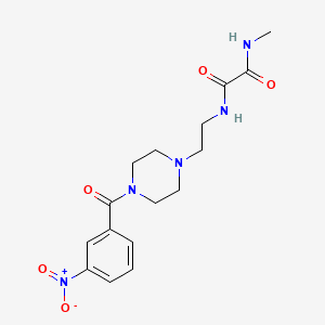 molecular formula C16H21N5O5 B4937531 N-methyl-N'-(2-{4-[(3-nitrophenyl)carbonyl]piperazin-1-yl}ethyl)ethanediamide CAS No. 5857-46-5