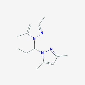 molecular formula C13H20N4 B493758 1-[1-(3,5-dimethyl-1H-pyrazol-1-yl)propyl]-3,5-dimethyl-1H-pyrazole 