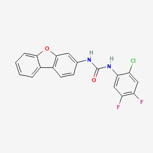 molecular formula C19H11ClF2N2O2 B4937778 Urea, N-(2-chloro-4,5-difluorophenyl)-N'-3-dibenzofuranyl- CAS No. 400753-03-9