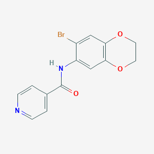 molecular formula C14H11BrN2O3 B493780 N-(6-bromo-2,3-dihydro-1,4-benzodioxin-7-yl)pyridine-4-carboxamide CAS No. 724743-37-7