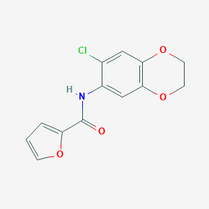 molecular formula C13H10ClNO4 B493784 N-(7-chloro-2,3-dihydro-1,4-benzodioxin-6-yl)-2-furamide 