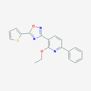 molecular formula C19H15N3O2S B493789 2-ethoxy-6-phenyl-3-[5-(thiophen-2-yl)-1,2,4-oxadiazol-3-yl]pyridine CAS No. 724744-53-0