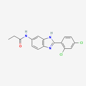 molecular formula C16H13Cl2N3O B4938041 N-[2-(2,4-dichlorophenyl)-3H-benzimidazol-5-yl]propanamide 