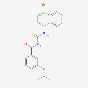 molecular formula C21H19BrN2O2S B4938202 N-[(4-bromonaphthalen-1-yl)carbamothioyl]-3-(propan-2-yloxy)benzamide 