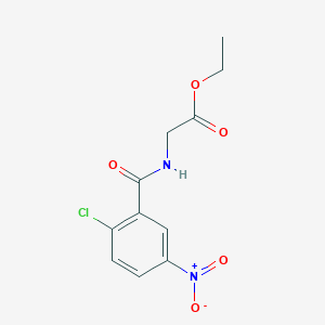 molecular formula C11H11ClN2O5 B4938260 ethyl 2-[(2-chloro-5-nitrobenzoyl)amino]acetate 