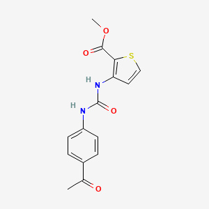 molecular formula C15H14N2O4S B4938276 METHYL 3-{[(4-ACETYLANILINO)CARBONYL]AMINO}-2-THIOPHENECARBOXYLATE 