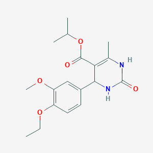molecular formula C18H24N2O5 B4938378 Propan-2-yl 4-(4-ethoxy-3-methoxyphenyl)-6-methyl-2-oxo-1,2,3,4-tetrahydropyrimidine-5-carboxylate 