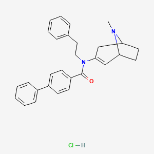 molecular formula C29H31ClN2O B4938399 N-(8-methyl-8-azabicyclo[3.2.1]oct-2-en-3-yl)-4-phenyl-N-(2-phenylethyl)benzamide;hydrochloride 
