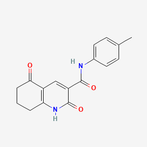 molecular formula C17H16N2O3 B4938456 N-(4-methylphenyl)-2,5-dioxo-1,2,5,6,7,8-hexahydroquinoline-3-carboxamide 