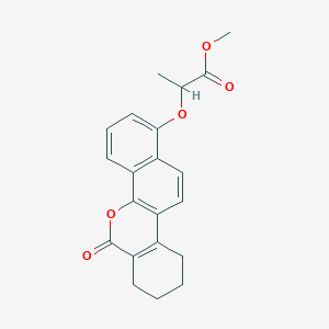 molecular formula C21H20O5 B4938459 methyl 2-[(6-oxo-7,8,9,10-tetrahydro-6H-dibenzo[c,h]chromen-1-yl)oxy]propanoate 