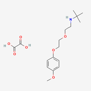 molecular formula C17H27NO7 B4938600 N-[2-[2-(4-methoxyphenoxy)ethoxy]ethyl]-2-methylpropan-2-amine;oxalic acid 